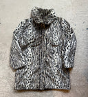 Faux Fur Snow Leopard Coat