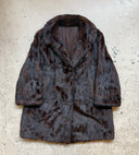 Mink Fur Mid Century Coat