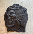 Vintage Brown Leather Car Coat