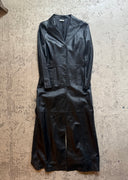 Vintage Black Leather Trench