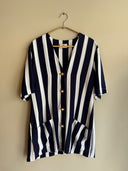 Pinstripe ShortSleeve Blazer
